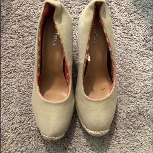 Canvas & cork wedges